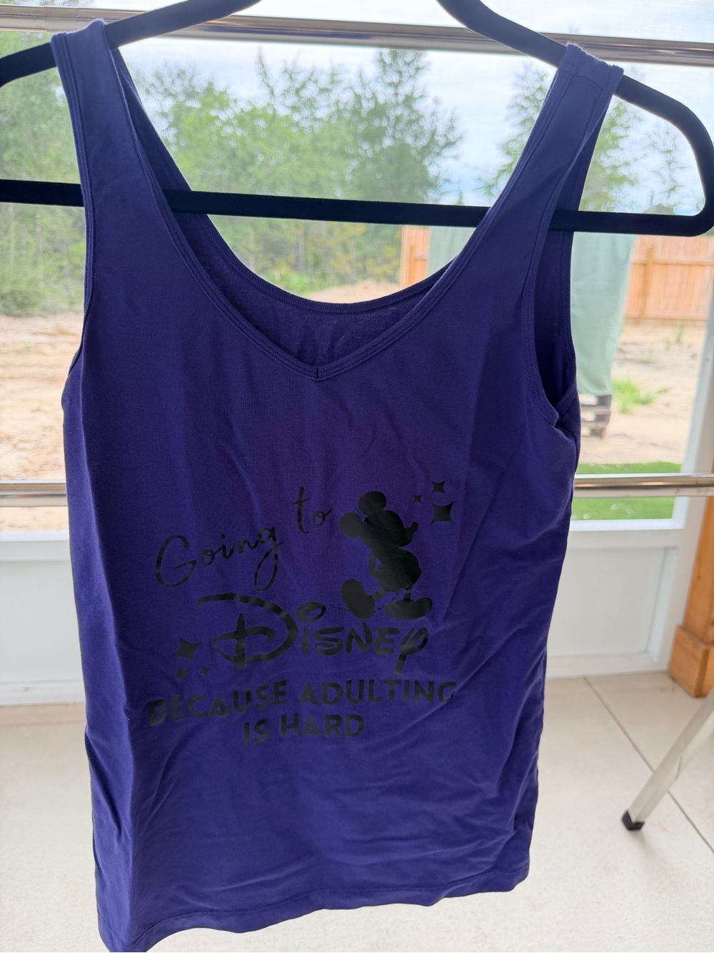 Disney Purple Tank Top "Going To Disney Because Adulting Is Hard"